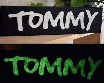 Kids Glow in the Dark Name Sign | Child Room Personalized Decor