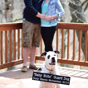 Pregnancy Announcement Dog Sign Expecting Baby Guard Photo Prop Include ...
