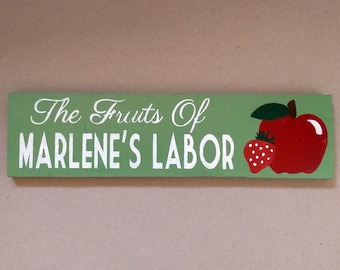 Wood Custom Garden Sign | Flower or Vegetable Gardener Gift
