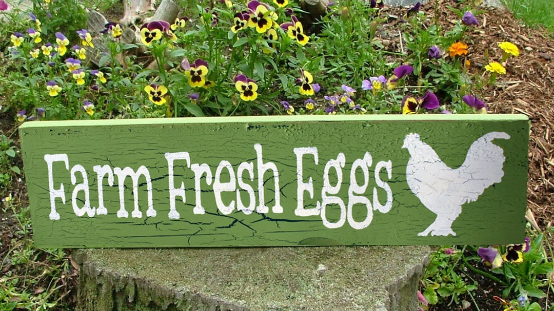 FARM FRESH EGGS　玉子屋木製看板　52cm il_1080xN.2027642860_982g.jpg