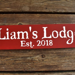 Custom Playhouse Sign for Kids Clubhouse, Fort, Playroom, Bedroom Decor Red