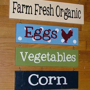 Farm Stand Sign Custom Farmers Market Signage Roadside Natural Foods Store Business Plaques image 5