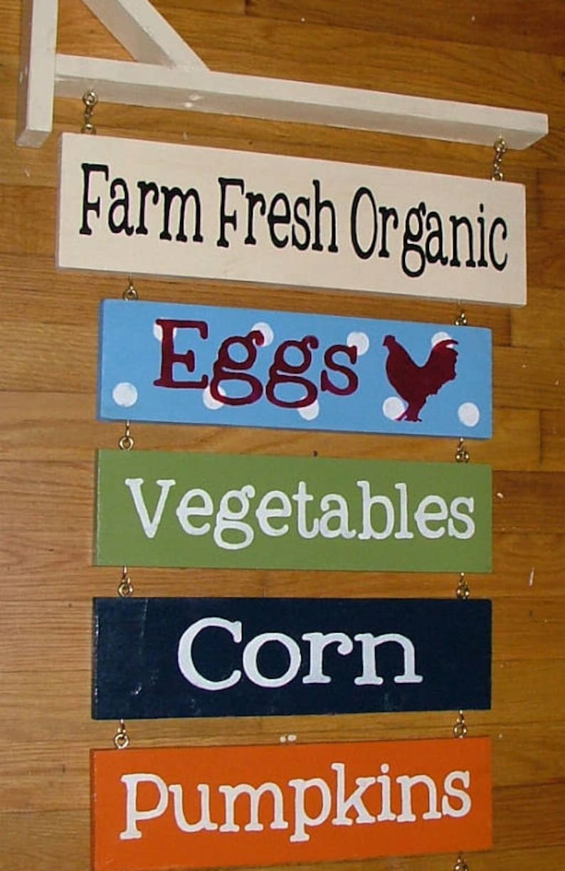 Farm Stand Sign Custom Farmers Market Signage Roadside Natural Foods Store Business Plaques image 5