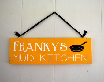 Mud Kitchen Sign Personalize for You | Choose your Colors | Gift for Toddler