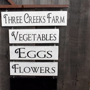 Custom Farmstand Signs | Farmers Market Signage | Menu Board | Interchangeable Double Sided Country Store
