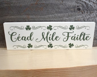 Céad Míle Fáilte | Irish Welcome Sign | One Hundred Thousand Welcomes Gaelic