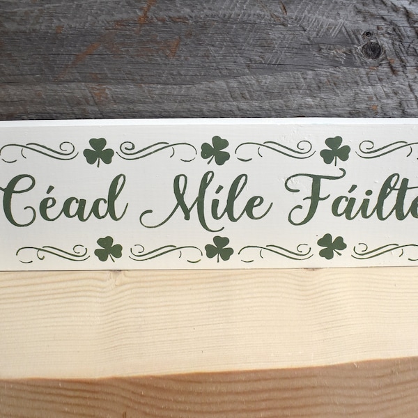 Céad Míle Fáilte | Irish Welcome Sign | One Hundred Thousand Welcomes Gaelic