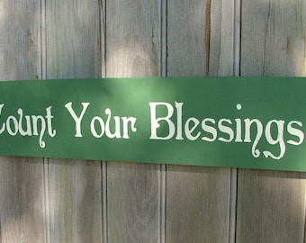 Count Your Blessings | Wooden Thanksgiving Sign | Reclaimed Wood Decor