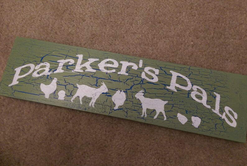 Personalized Horse Sign Custom Goat or Stable Sign Wooden Sign image 7