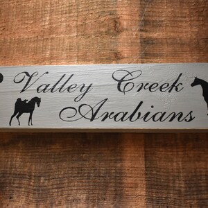 Personalized Horse Sign Custom Goat or Stable Sign Wooden Sign image 1