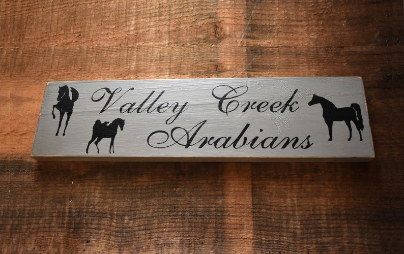 Personalized Horse Sign Custom Goat or Stable Sign Wooden Sign image 1