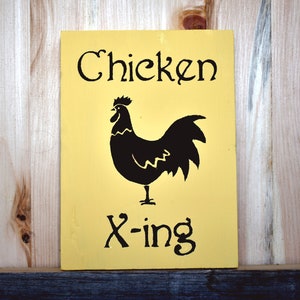 Chicken Crossing Sign | Chicken X-ing | Coop Decor | Rooster Yard Sign | Yard Art | Chicken Keeper Gift | Chicken Xing