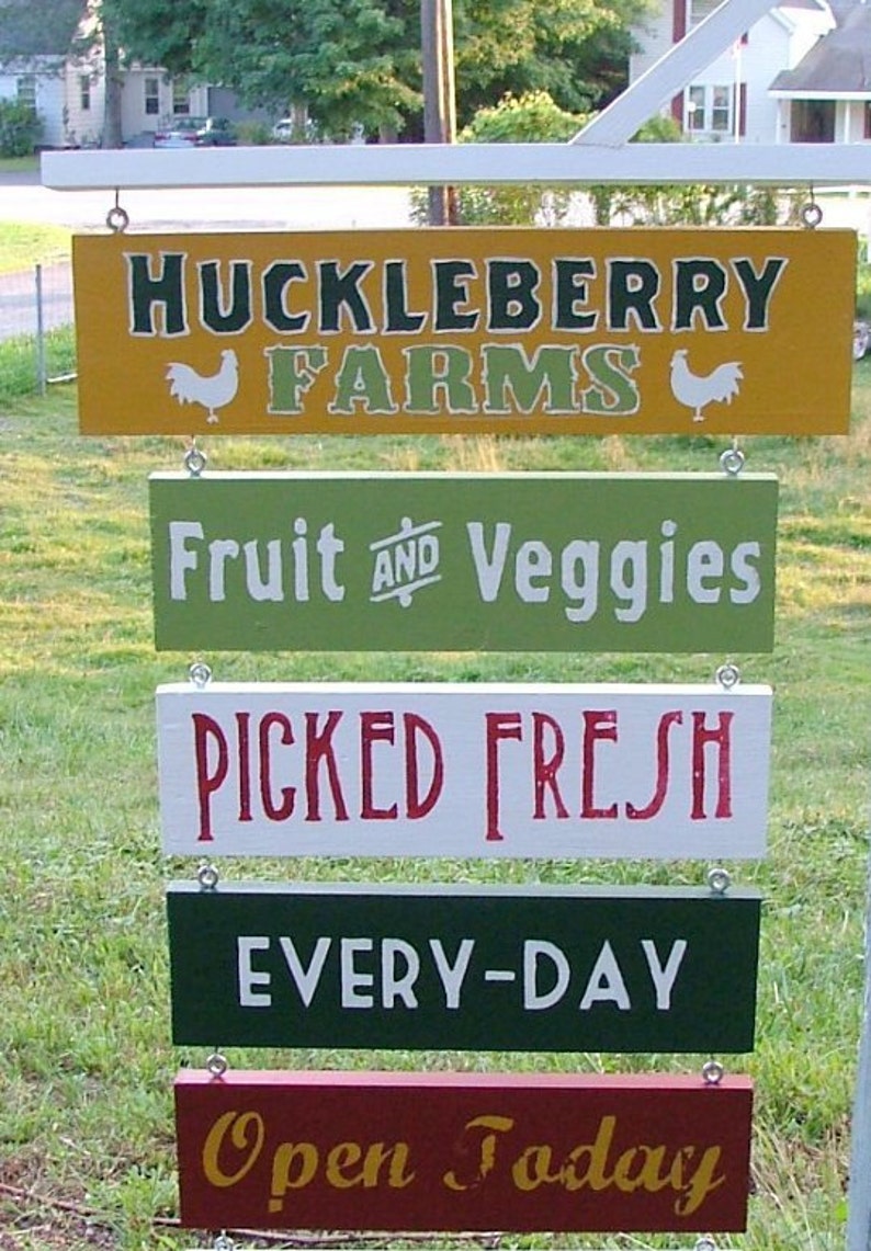 Farm Stand Sign Custom Farmers Market Signage Roadside Natural Foods Store Business Plaques image 7