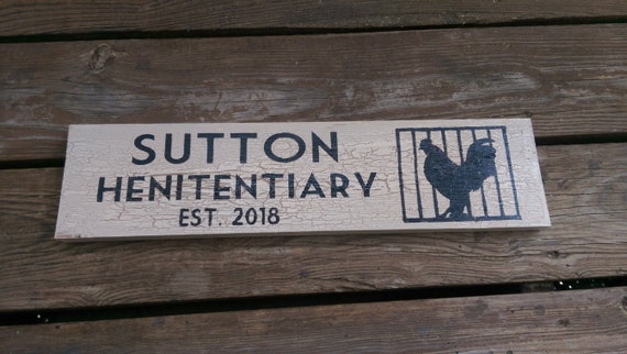 Personalized Farm Sign Modern Rustic Egg Sign Chicken Coop Established Sign Choose Colors and Wording