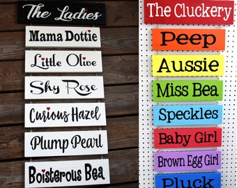 Hen House Name Signs | Custom Coop Decor | Weatherproof Chicken Plaques