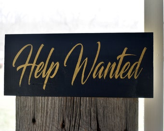 Help Wanted Wooden Sign | Business Signage Inquire Within Join our Team