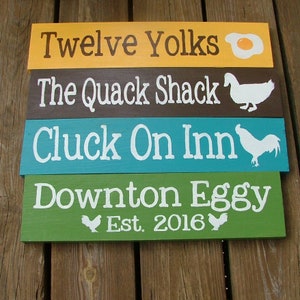 Outdoor Custom Coop Sign Personalized Farm Signage Pun With Chickens Eggs for Sale Barn Name image 9