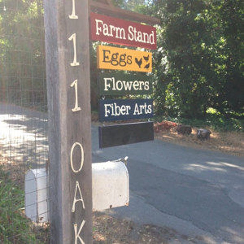 Farm Stand Sign Custom Farmers Market Signage Roadside Natural Foods Store Business Plaques image 2