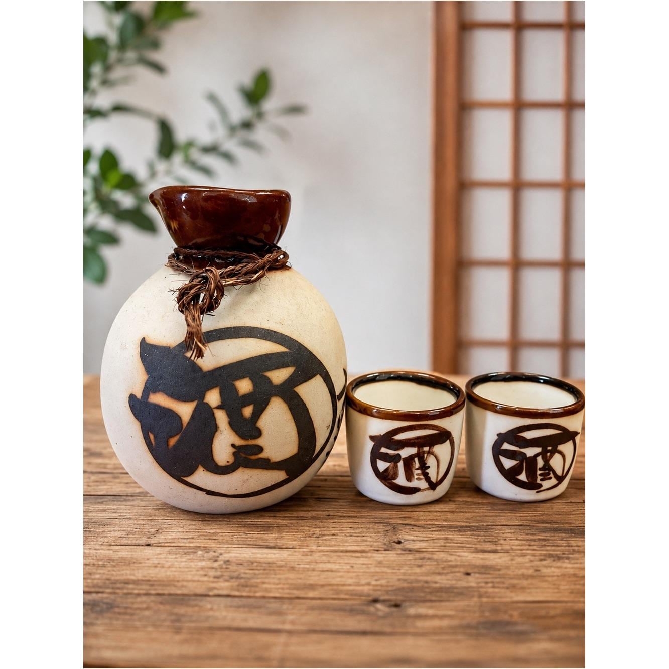 Japanese Sake Bottle With Kanji - Etsy