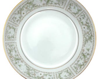 Set of 4 Derwood Fine China of Japan Fruit Dessert Bowls 5 5/8” Green Leaf Floral Porcelain