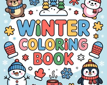 Dibujos para colorear de invierno, libro de actividades navideñas (PDF imprimible)