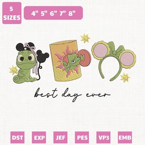 Fichier de broderie Disney Raiponce Pascal, Magic Kingdom Design (téléchargement instantané)