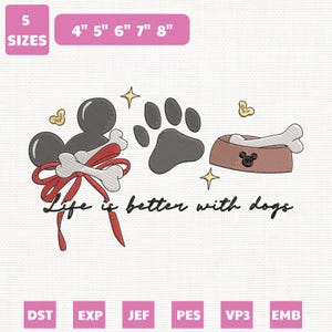 Disney Lady And The Tramp Machine Embroidery File, Disney Family Trip Design (Instant Download)