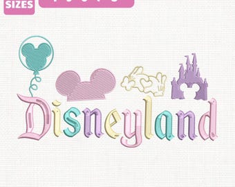 Coquette Disney World Castle Mouse Ears Machine Embroidery File, Magic Kingdom Design (Instant Download)