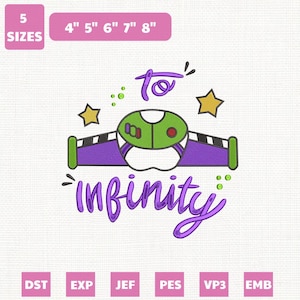 Archivo de bordado a máquina de Disney Toy Story: Hasta el infinito y más allá (descarga instantánea)