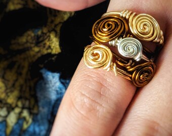 Handmade Wire Swirl Ring