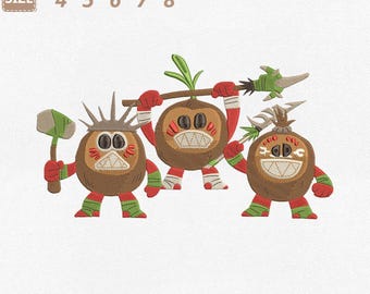 Beware The Kakamora Machine Embroidery File, Disney Moana Coconut Pirate (Instant Download)