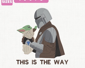 C'est la façon dont bébé Yoda Mandalorian Star Wars fichier de broderie Machine (téléchargement instantané)