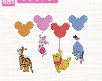 Fichier de broderie Machine Winnie l'ourson, Magic Kingdom Design (téléchargement instantané)