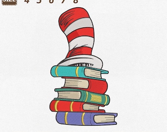 Fichier de broderie Machine Dr Suess Read Across America, livres pour enfants (téléchargement instantané)