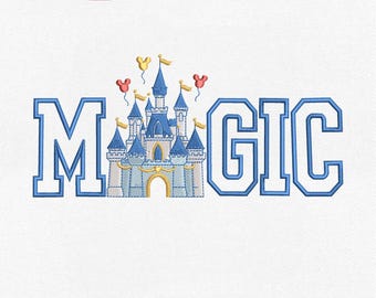 Coquette Magical Castle Machine Embroidery File, Disney Princess Magic Kingdom (Instant Download)