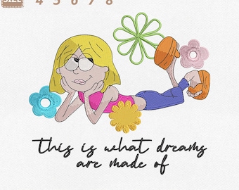 Fichier de broderie machine C'est ce que les rêves sont faits, Disney Lizzie McGuire (téléchargement instantané)