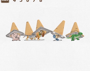 Fichier de broderie Machine Toy Story Crossing, Disney pomme de terre Rex Slinky Hamm (téléchargement instantané)