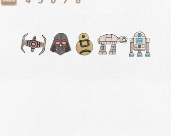 Disney Star Wars Characters Machine Embroidery File, May The 4th Be With You (Instant Download)