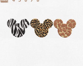 Mickey Head Animal Kingdom Machine Embroidery File, Disney Safari (Instant Download)