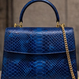 Luxury Woman’s Python Leather Tote Bag Snakeskin Shopper Large Leather