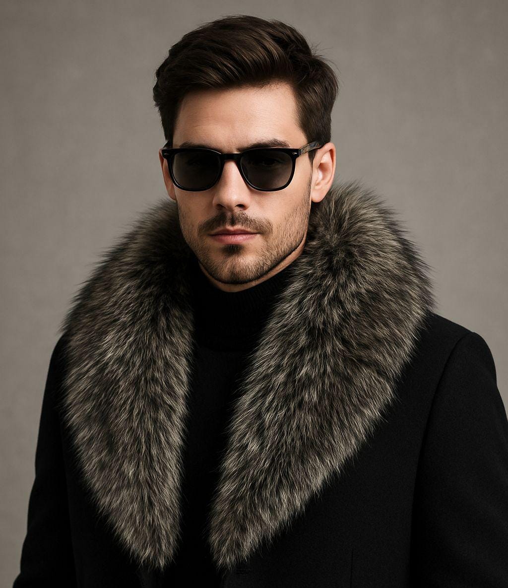 Black Real Mink Fur Collar - Etsy display picture 3