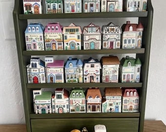 NEW Never Used Lenox 1989 Spice Village Set Complete 24 Jars Rack (Original Boxes and Packaging)
