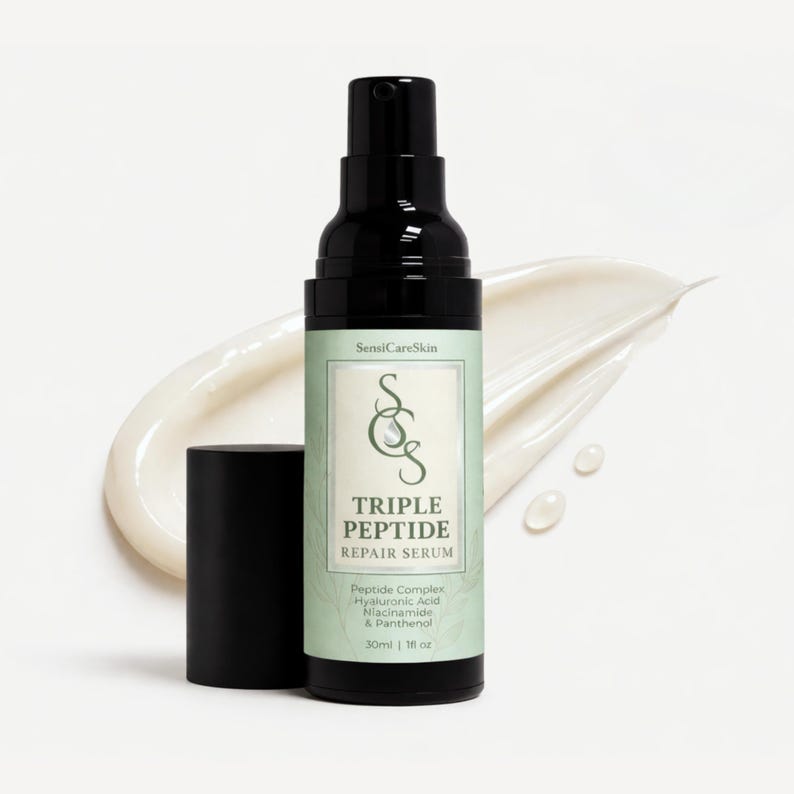 Peptide Serum for Face | Anti Aging Hydrating Serum | Hyaluronic Acid Niacinamide Serum | Firming Skin Care | Sensitive Skin(1 fl oz) image 1