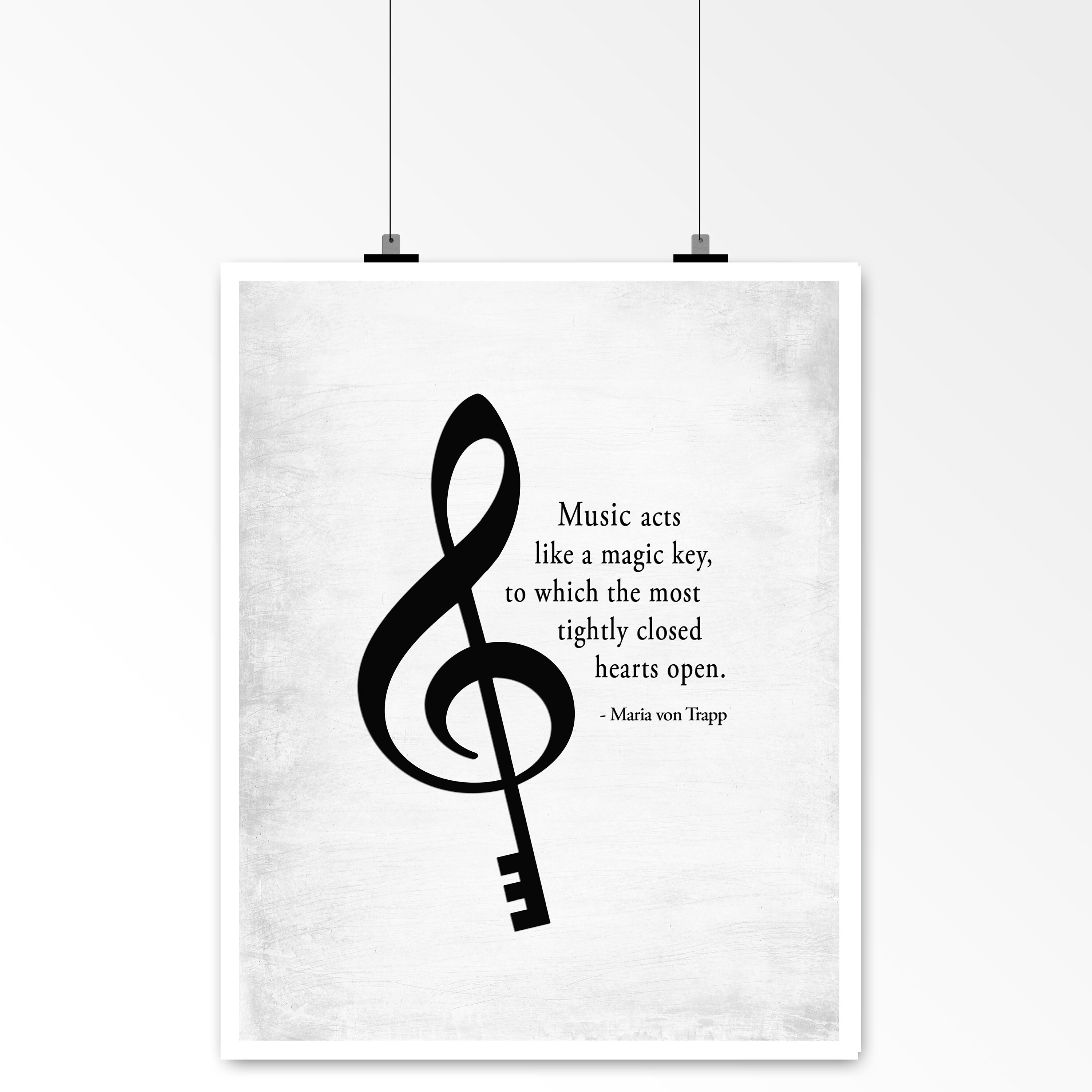 MARIA von TRAPP muziek citaat musicus piano band school Etsy