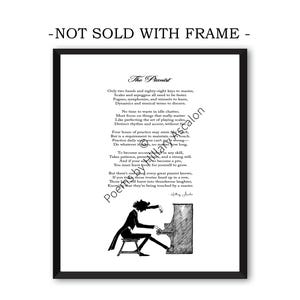 PIANIST, PIANO TEACHER Poem, Music Teacher, Church Pianist, Musicians, Organist Gift Idea, Original Poem, Gifts for him, 8&#39;x 10&quot; Print