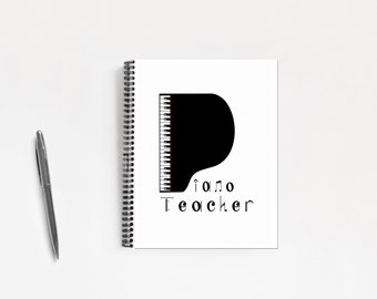 Quaderno di musica per insegnanti di pianoforte, design di pianoforte a coda