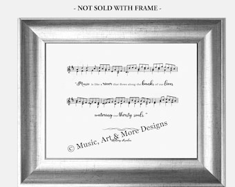 ORIGINAL MUSIC QUOTE by Hillary Ascalon, Music & Piano Teacher, Band Director, Music Lover , Gift Idea, Music Studio Art Print (Unframed)