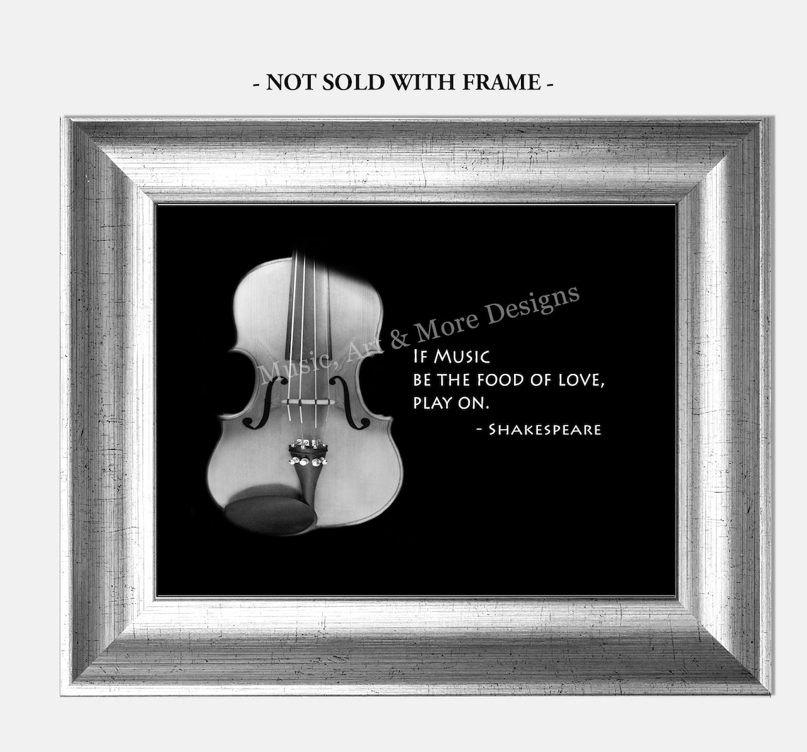VIOLINIST GIFT IDEA, Violin Black and White Photo, Love Quotes