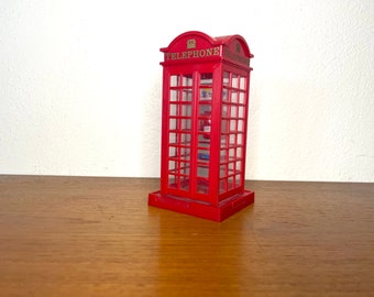 Cute Retro 1980s Resin British Telephone Booth Bank