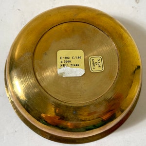 Vintage 1980s Mid Century Modern Brass Double Happiness Incense Burner Ash Tray image 7